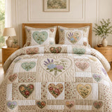Σετ Κουβερλί H.PAI Flower Patchwork 3 Τεμαχίων