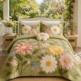 Σετ Κλινοσκεπασμάτων H.PAI Daisy Floral Quilted 3 Τεμαχίων