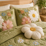 Σετ Κλινοσκεπασμάτων H.PAI Daisy Floral Quilted 3 Τεμαχίων